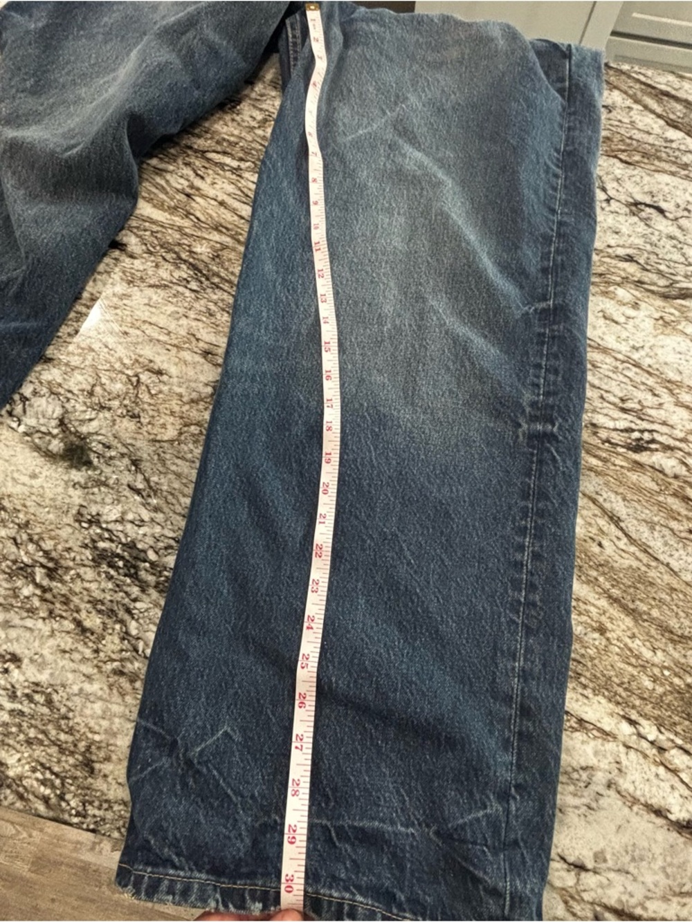 Zara Women’s Relaxed Wide Leg Jeans in Dark Blue Wash Size 10 - Picture 5 of 6